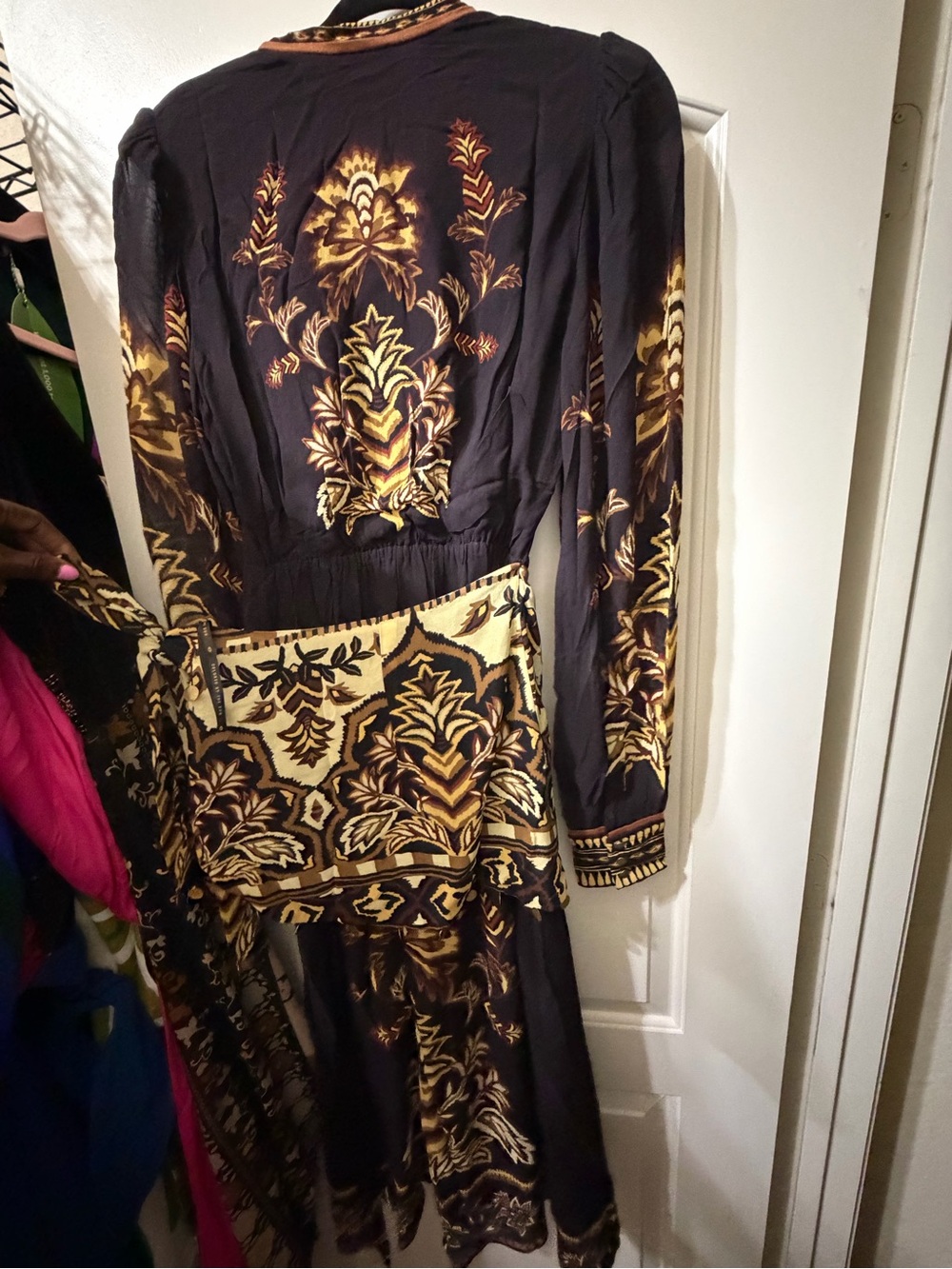 Floral Print Puff Sleeve Maxi Dress - Majestic Garden Black editor list/blog fav - Picture 6 of 12